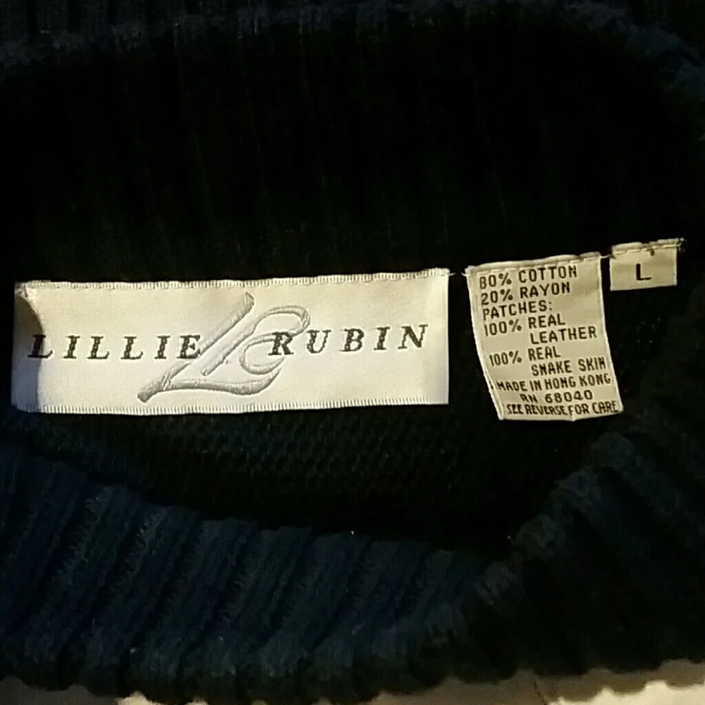 Vintage Sweater by Couture Designer Lillie Rubin - Picture 6 of 8